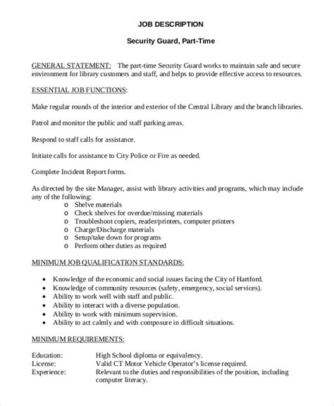 casino security guard job description